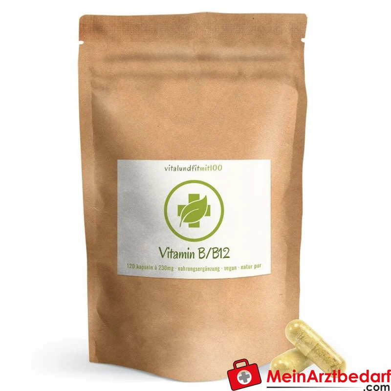 Vitamin B-Komplex (B1–B12) mit Methylcobalamin & Adenosylcobalamin Kapseln 120 Stück 230 mg
