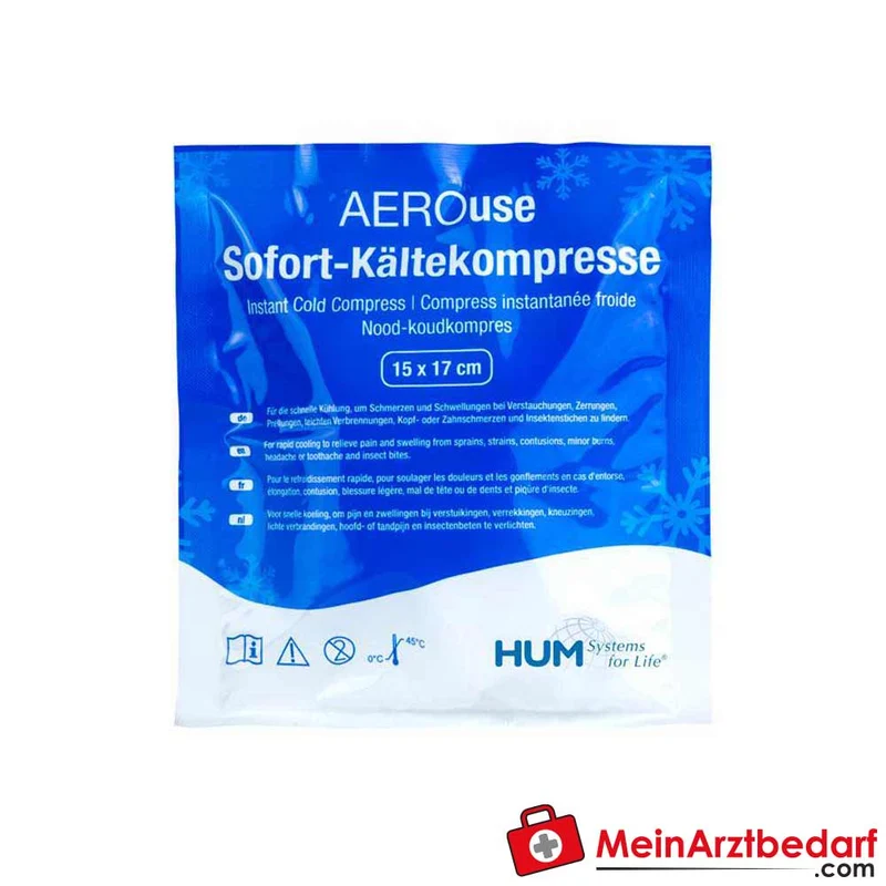 AEROuse Sofort-Kältekompresse Urea/Wasser Einmalkompresse 20 Stück