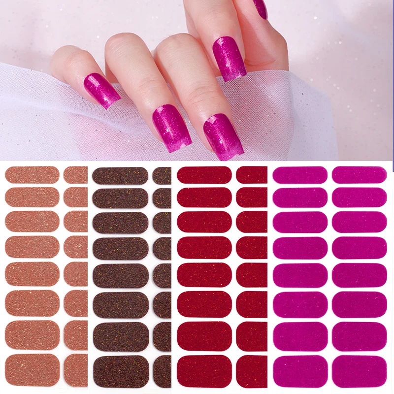 Glitzernde Nagelkunst-Wraps
