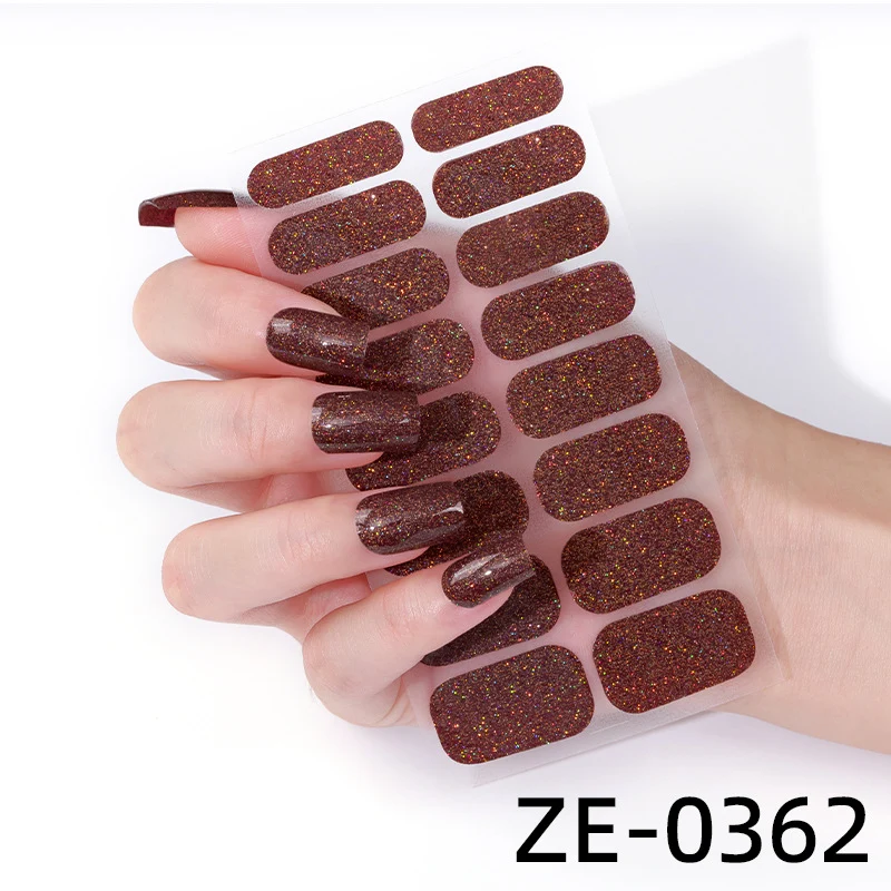Glitzernde Nagelkunst-Wraps