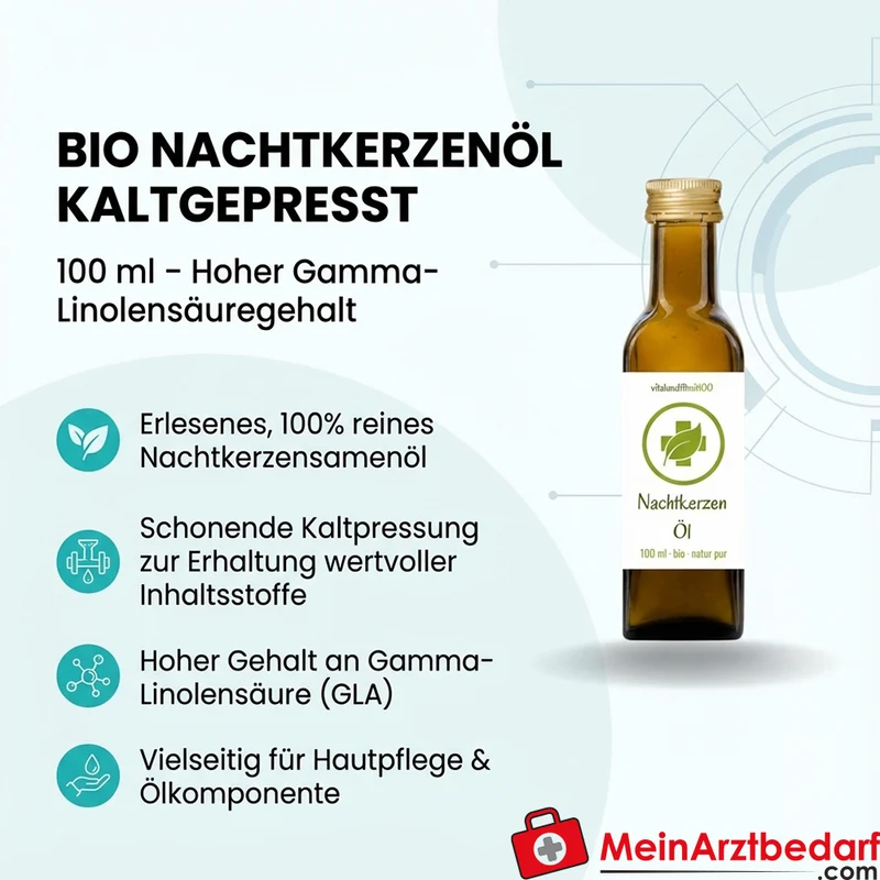 Nachtkerzenöl kaltgepresst 100 ml hoher Gamma-Linolensäuregehalt