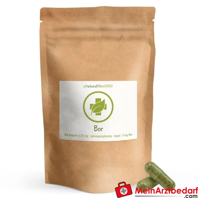 Bor Kapseln Natriumborat 3 mg mit Moringa