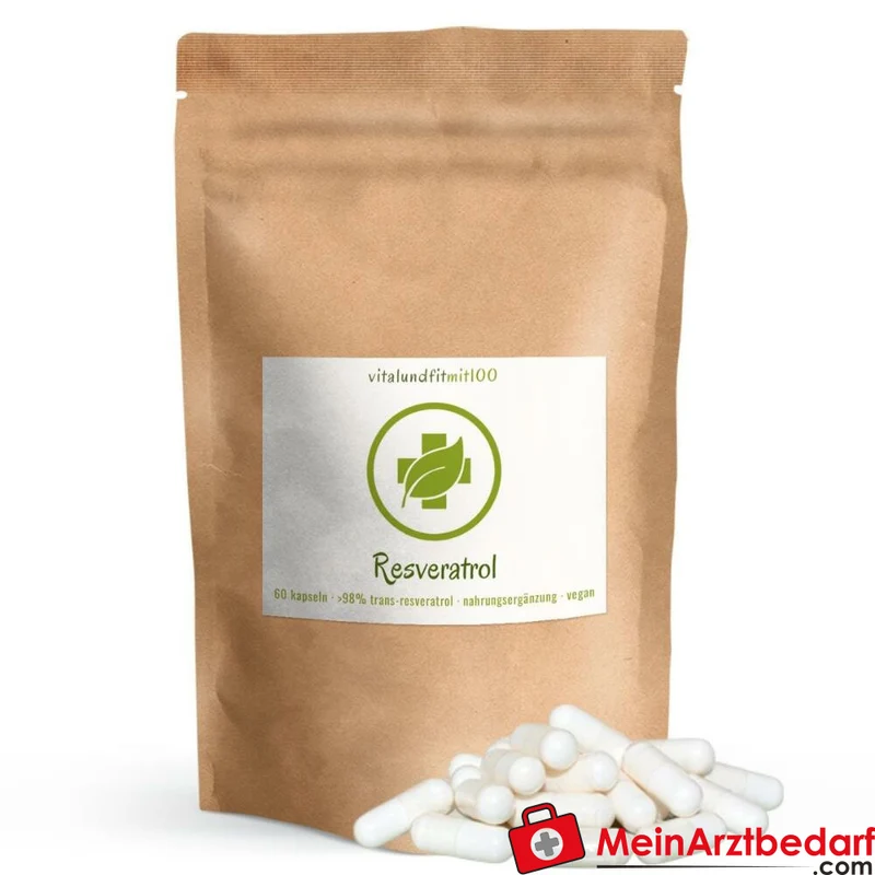 Resveratrol 500 mg Trans-Resveratrol Kapseln vegan 98% HPMC