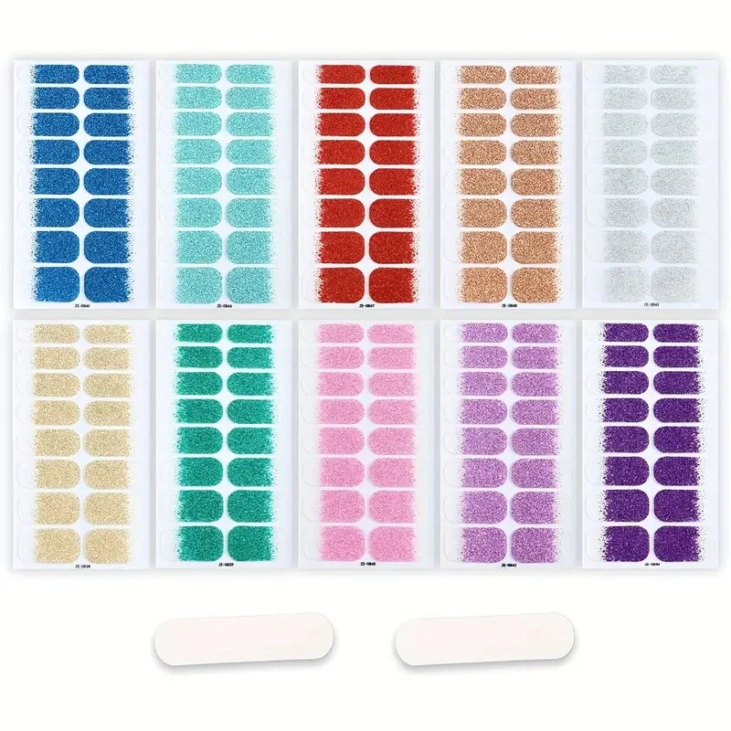 Glitzer Ombre Nagel Wraps