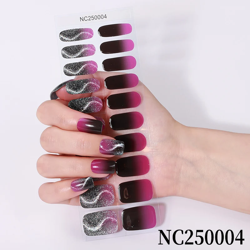 Glitzer-Gel-Nagel-Wraps
