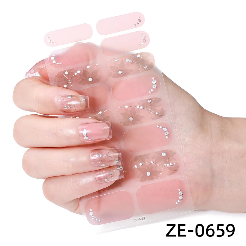 Florale Nagelkunst Aufkleber