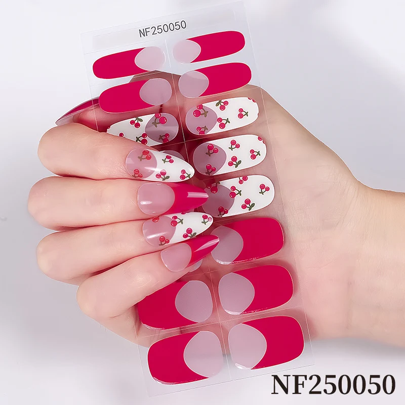 Blumenmuster Nagel Wraps