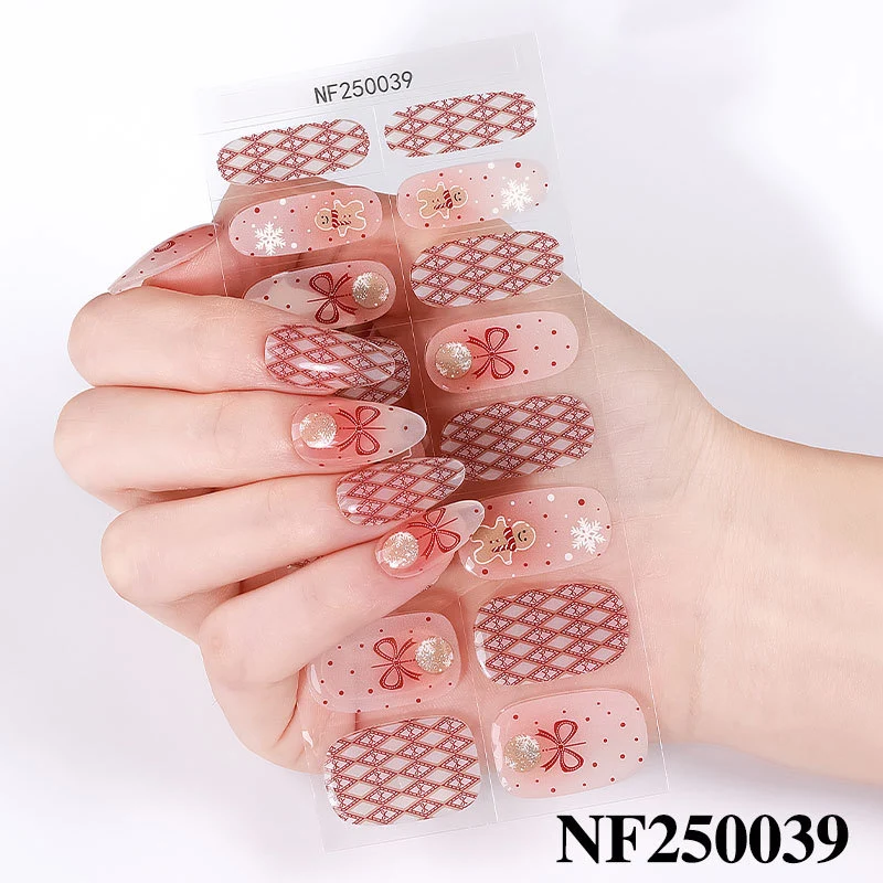 Festliche Nagelkunstaufkleber