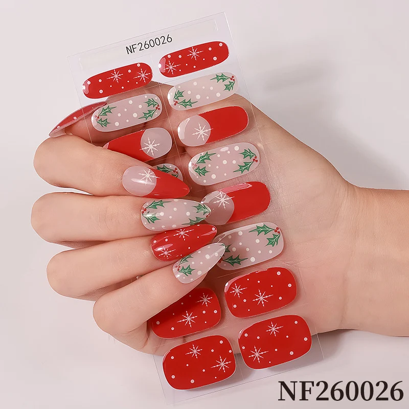 Festliche Weihnachts-Nagelkunst-Wickel