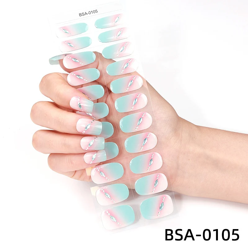 Elegante Strass-Nagelkunstfolie
