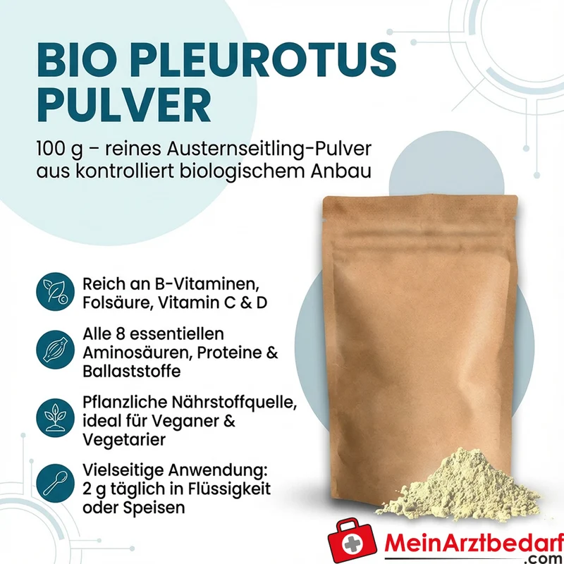 Pleurotus Pulver (Austernseitling) 100 g vegan