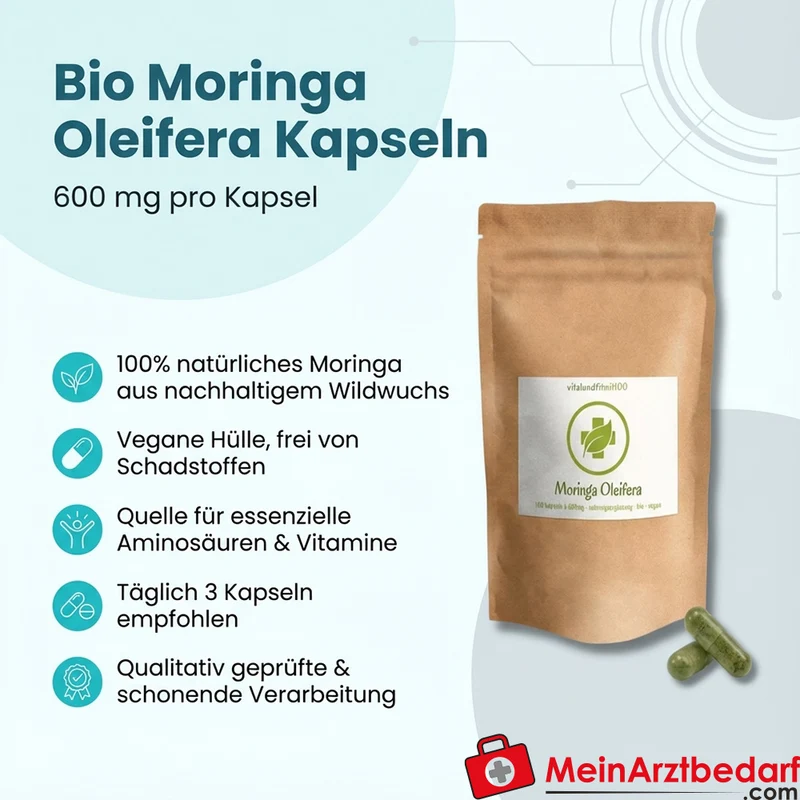 Moringa Oleifera Kapseln 600 mg vegan