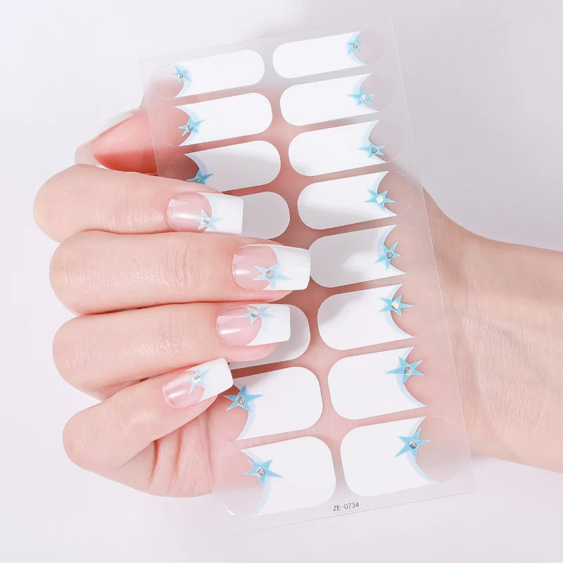 Elegante Glitter Akzent Nagel Wraps