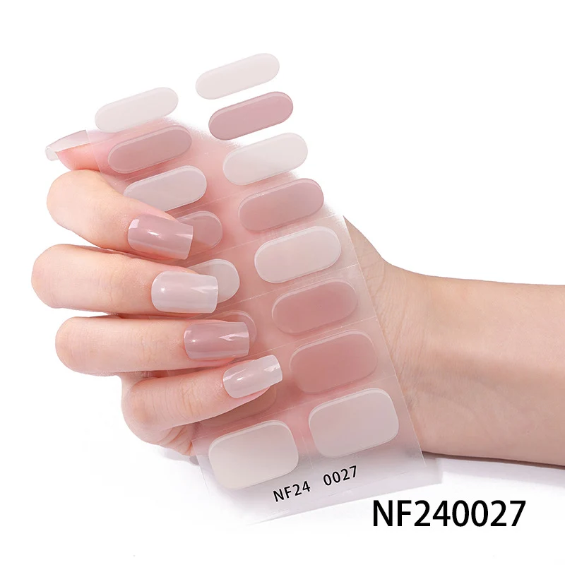 Elegante French Tip Nagelaufkleber