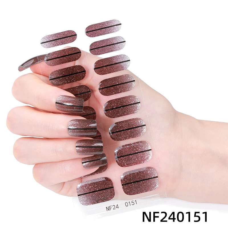 Elegante French Tip Nagelaufkleber
