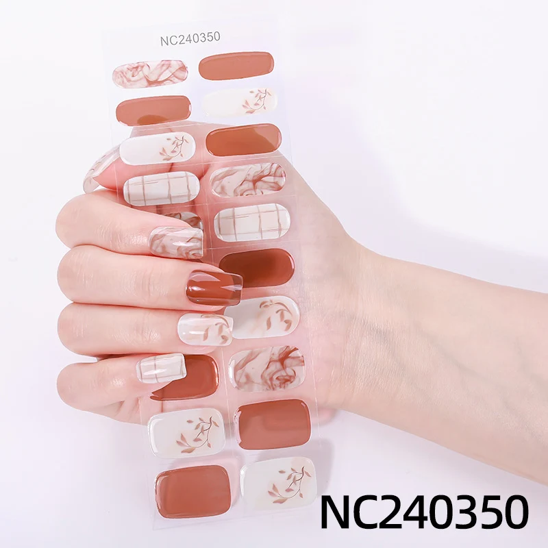 Elegante Blumenmuster Nagelwraps