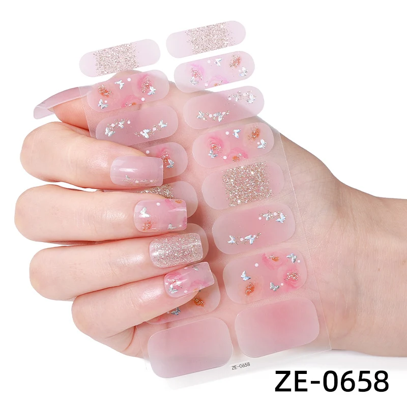 Dekorative Glitter-Nagel-Wraps