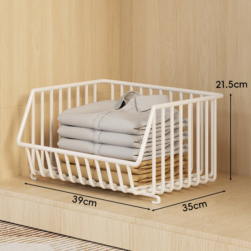 Drei-Tier Stapelbarer Draht Kleiderschrank Korb Organizer