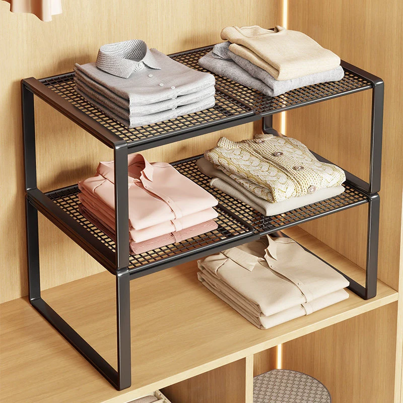 Verstellbarer Metall Kleiderschrank Regal Hebeorganisator