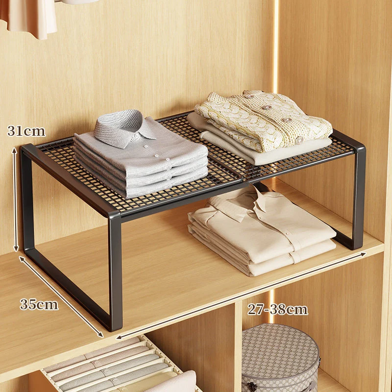 Verstellbarer Metall Kleiderschrank Regal Hebeorganisator