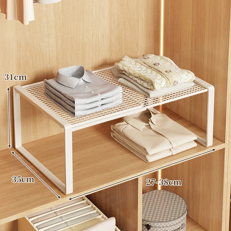 Verstellbarer Metall Kleiderschrank Regal Hebeorganisator