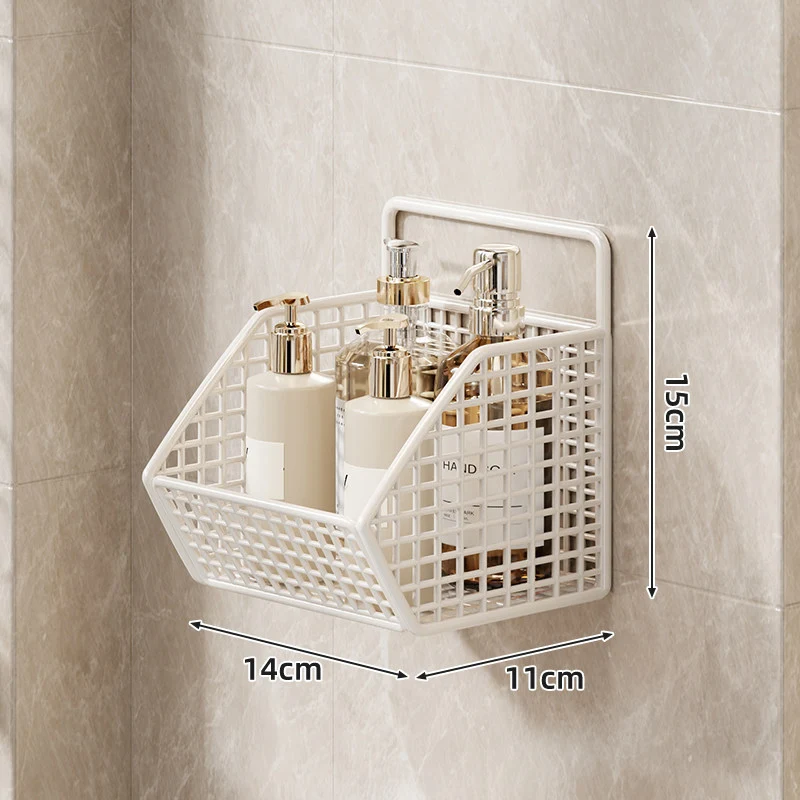 Wandmontierter Dual-Tier Gitter-Mesh Badezimmer Duschcaddy mit abtropfbaren Körben