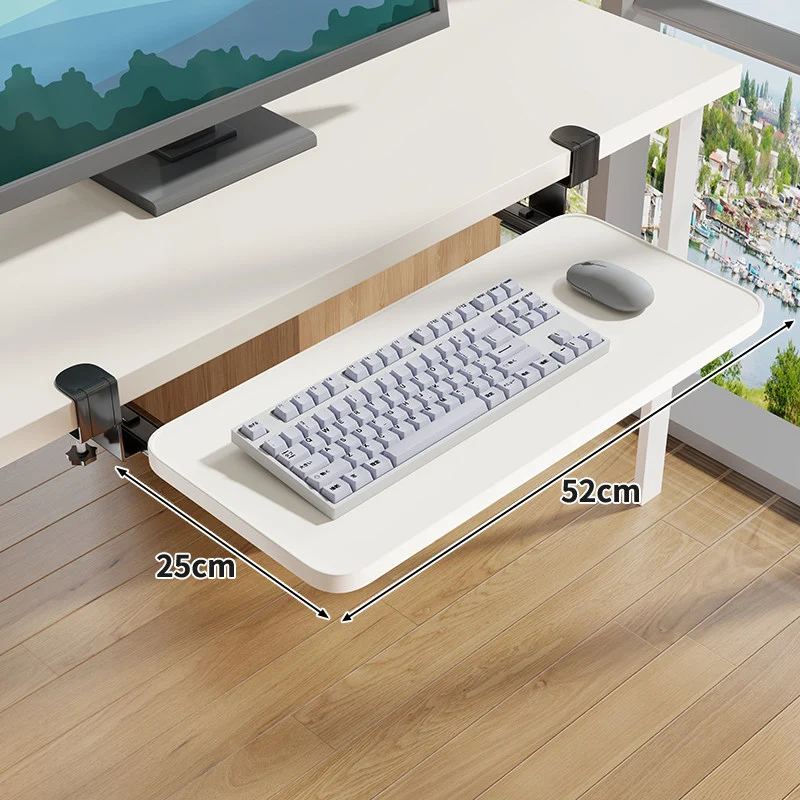 Untertisch-Rollende ergonomische Tastatur- und Mausablage mit Klemmbefestigung