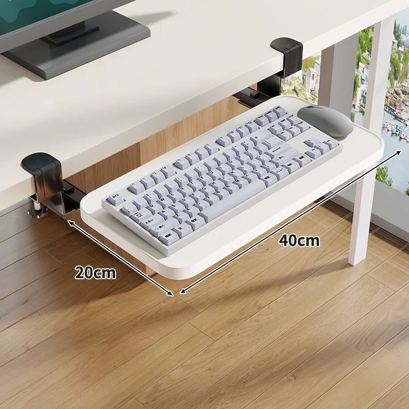 Untertisch-Rollende ergonomische Tastatur- und Mausablage mit Klemmbefestigung