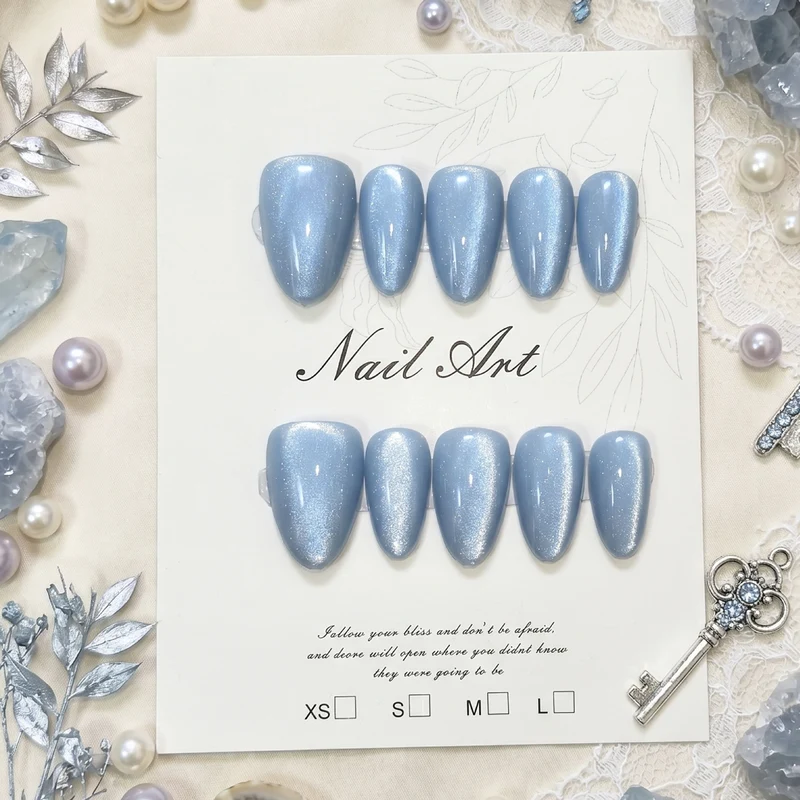Premium Langanhaltende Press-On Nagelset