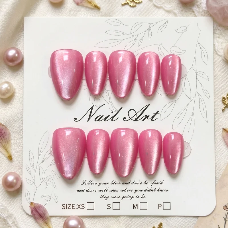 Premium Langanhaltende Press-On Nagelset