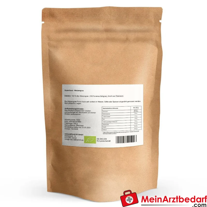 Weizengras Pulver 300 g vegan glutenfrei Superfood