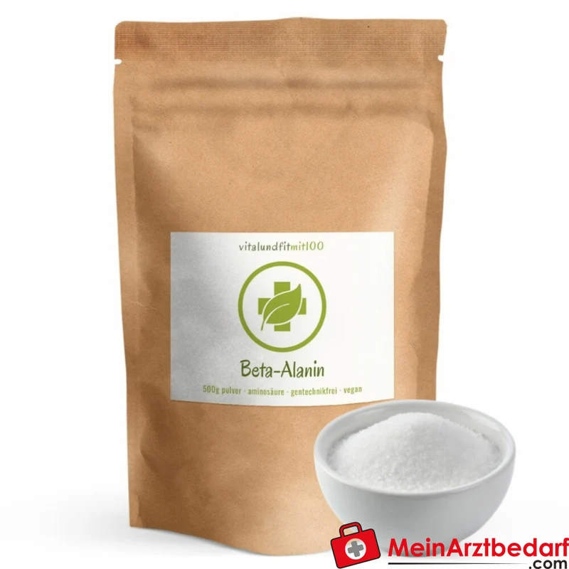 Beta-Alanin Pulver 500 g Reinsubstanz Aminosäure vegan gluten- und laktosefrei