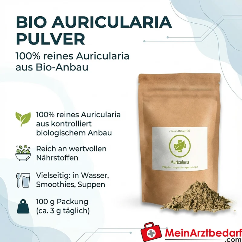 Auricularia judae Pulver 100 g Vitalpilz (Judasohr)