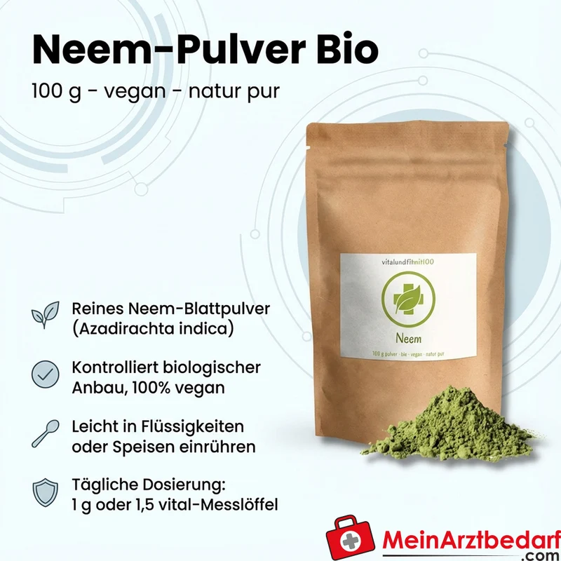 Neem-Pulver (Azadirachta indica) 100 g vegan