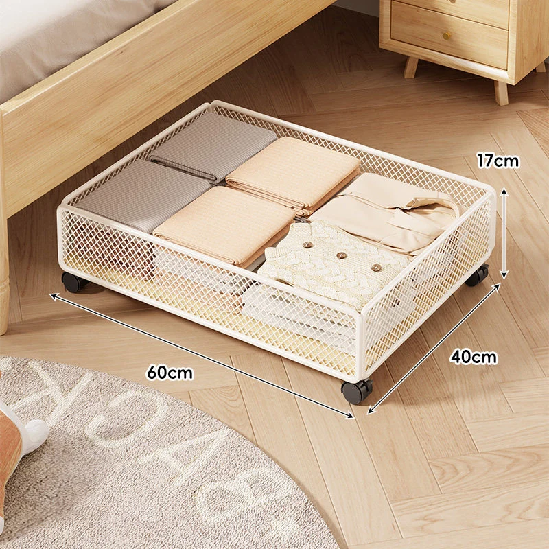 Unter-Bett Rollendes Mesh Lagerdrawer mit verriegelbaren Rollen