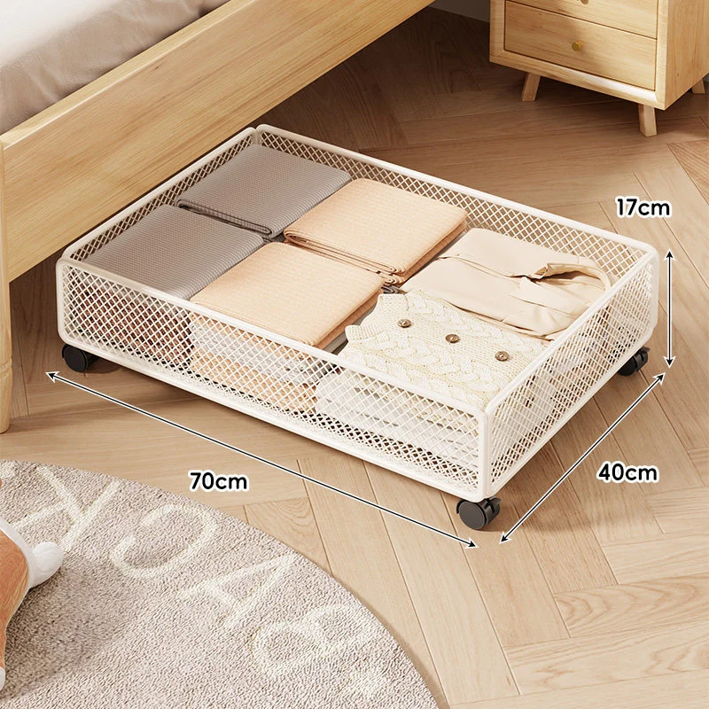 Unter-Bett Rollendes Mesh Lagerdrawer mit verriegelbaren Rollen