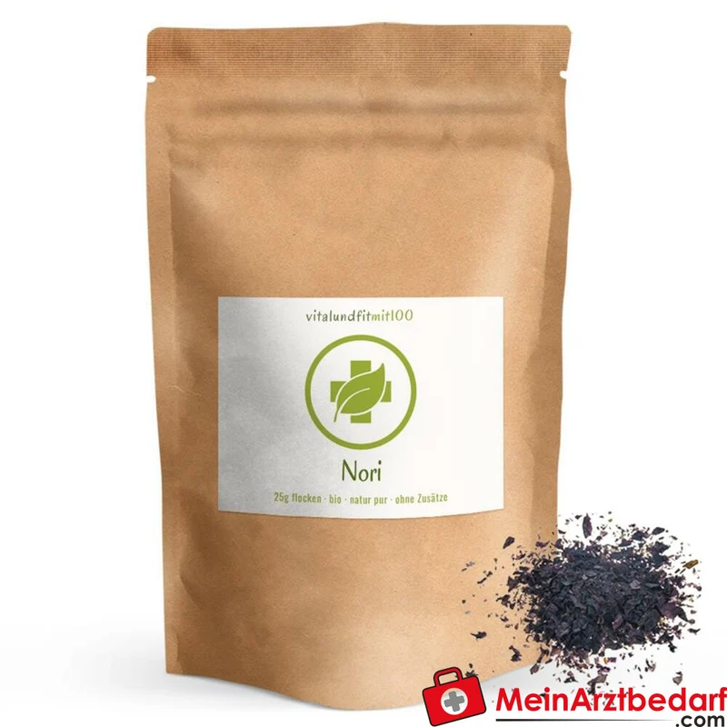 Nori-Flocken (Porphyra) 25 g, Algen Rohkostqualität, glutenfrei