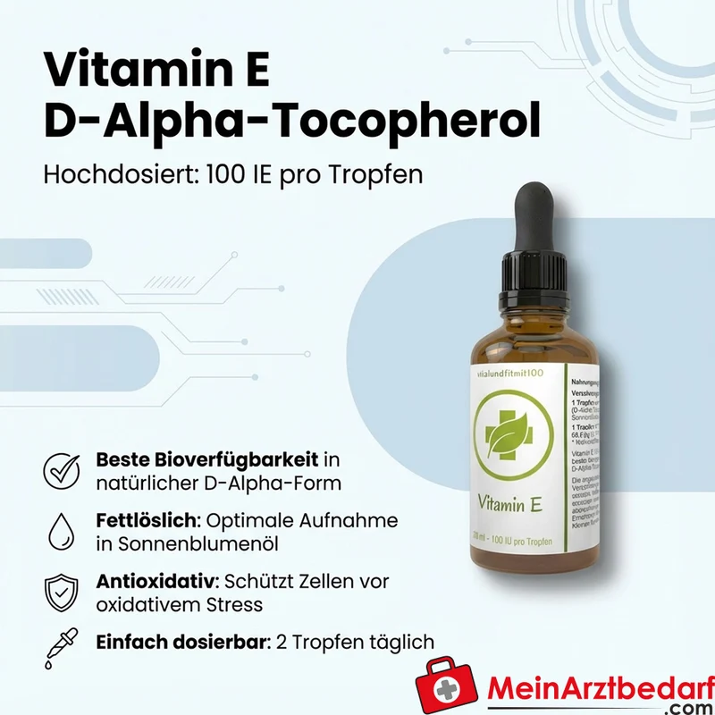Vitamin E D‑Alpha‑Tocopherol 100 IE pro Tropfen Öl-Lösung