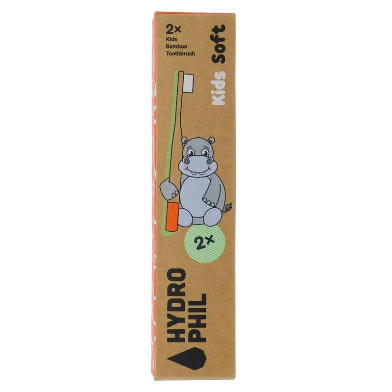 Hydrophil Kids Tandenborstel Soft Hippo Oranje 2 stuks