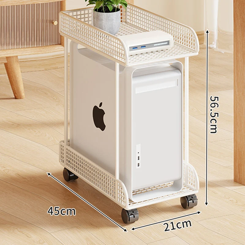 Rolling Mesh CPU Tower Stand mit verriegelbaren Rollen
