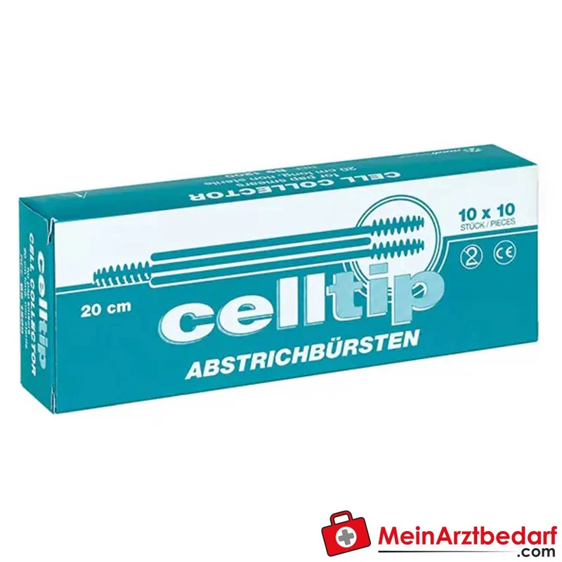 Celltip Abstrichbürste unsteril 20 cm Nylon-Spiralborsten Endocervical/Vaginal 10x10 Stk.