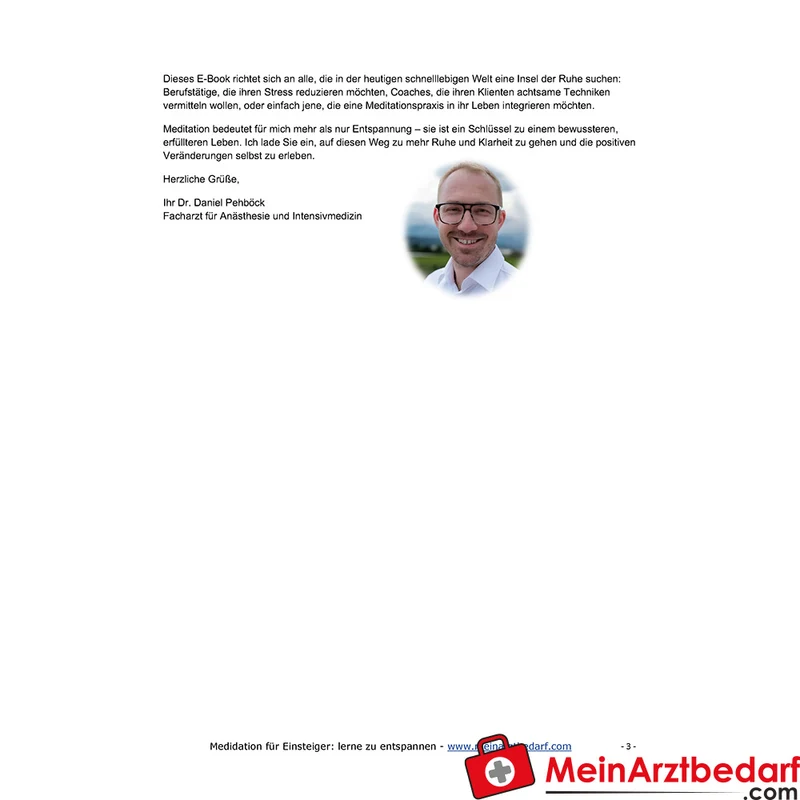 Dr. Daniel Pehböck Meditation für Einsteiger eBook, 82 Seiten für Berufstätige