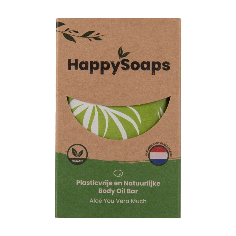 Happysoaps Body Oil Bar – Aloë You Vera Much 70 gram
