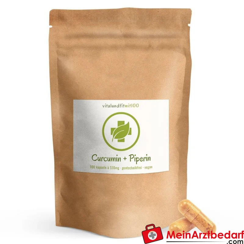 Curcuma‑Extrakt 95% Curcuminoide + Piperin 5 mg Kapseln 60 Stück