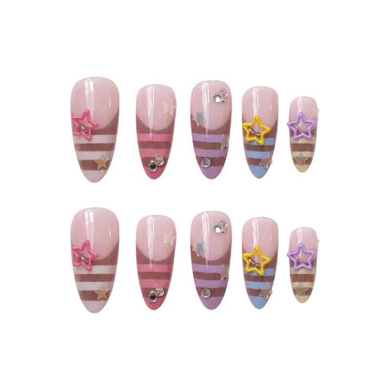 Künstlerische Stiletto-Nageldekorationen