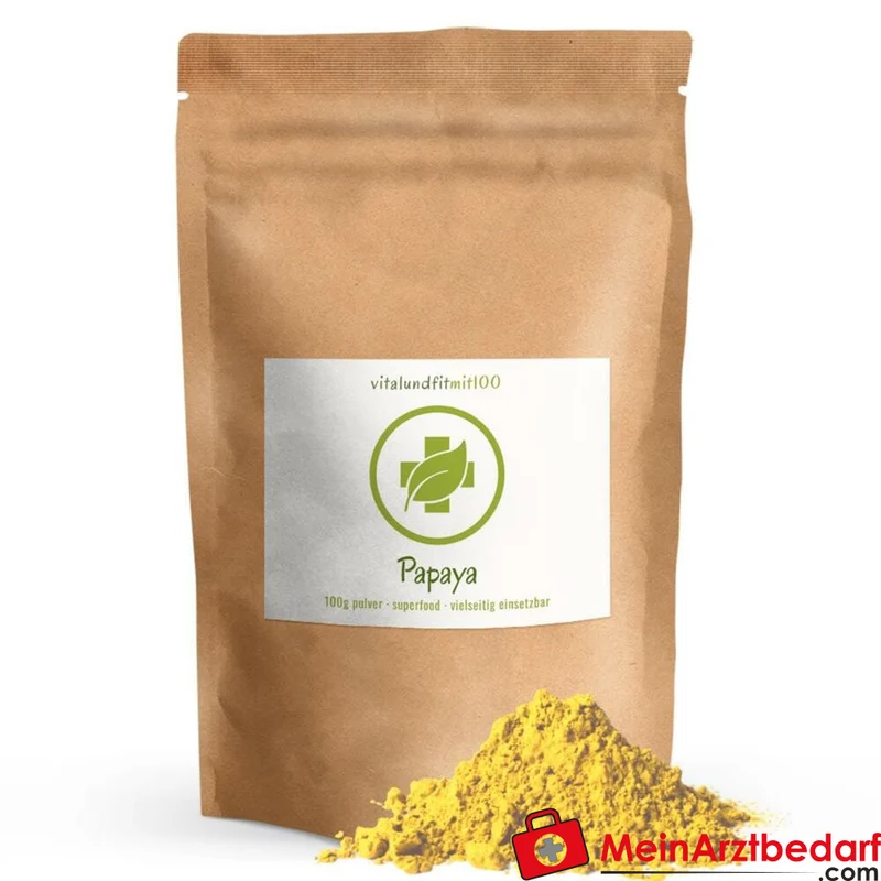 Papaya Fruchtpulver Rohkostqualität 100 g, 100% reines Fruchtpulver, wasserlöslich
