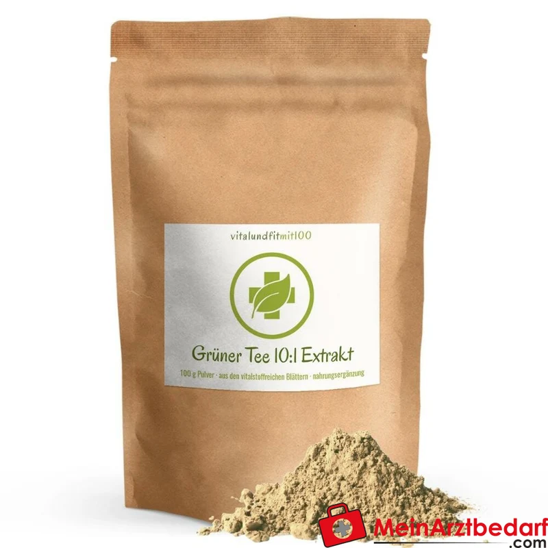 Grüner Tee Extrakt 10:1 7–9% Koffein Pulver 100 g