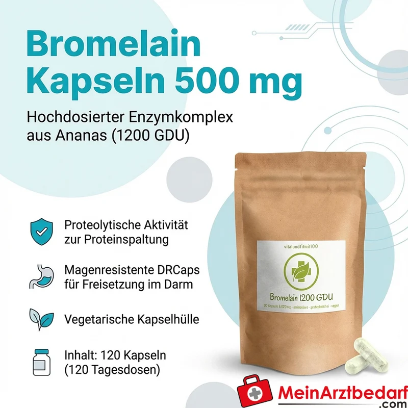 Bromelain Kapseln 500 mg (1200 GDU) magenresistente DRCaps