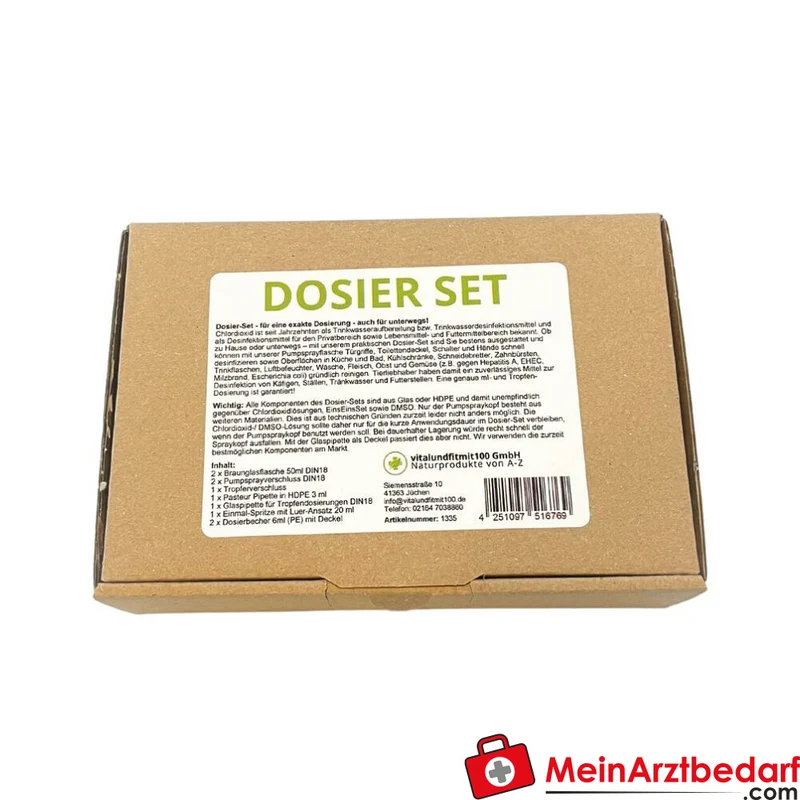Dosier-Set CDS/CDL & DMSO, 2x50ml Braunglas mit Pumpspray & Glaspipette