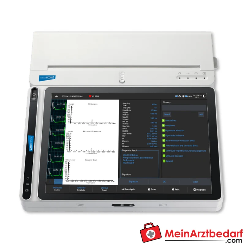 medical ECONET CARDIO M-PAD 10 Tablet, 12-Kanal-EKG, 10.1 Zoll Touchscreen